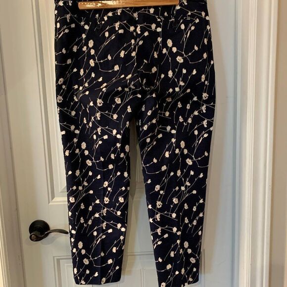 Pant, Club Monaco, pull on, straight leg, regular rise, sz 10, EUC, navy/white - Picture 1 of 16